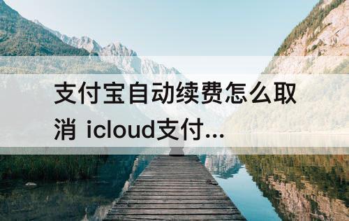 支付宝自动续费怎么取消 icloud支付宝自动续费怎么取消订阅