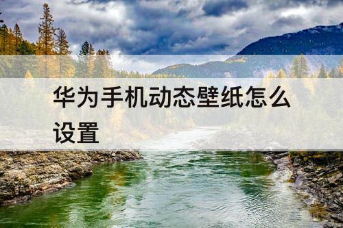 华为手机动态壁纸怎么设置