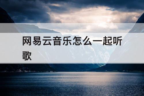 网易云音乐怎么一起听歌