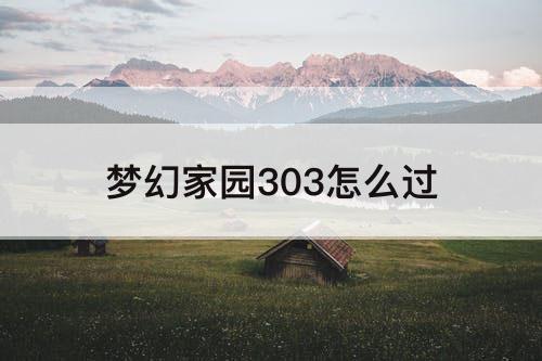 梦幻家园303怎么过
