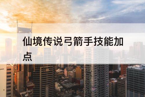 仙境传说弓箭手技能加点
