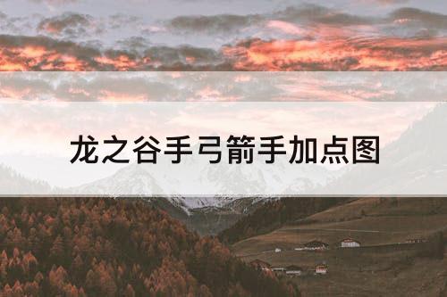龙之谷手弓箭手加点图