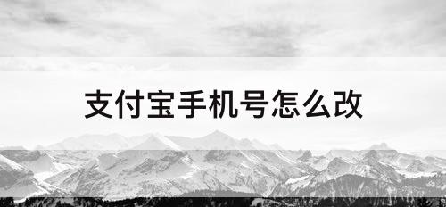 支付宝手机号怎么改