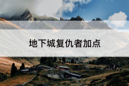 地下城复仇者加点