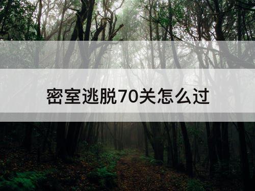 密室逃脱70关怎么过