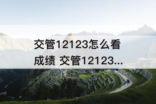 交管12123怎么看成绩 交管12123怎么看成绩单考完驾驶证了