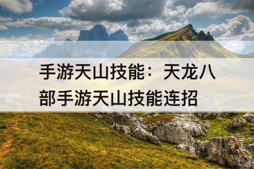 手游天山技能：天龙八部手游天山技能连招