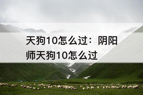 天狗10怎么过：阴阳师天狗10怎么过