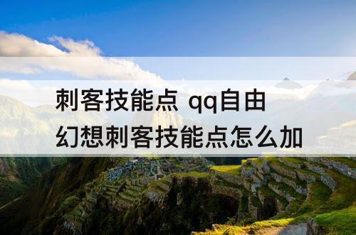 刺客技能点 qq自由幻想刺客技能点怎么加