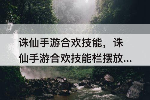 诛仙手游合欢技能，诛仙手游合欢技能栏摆放图