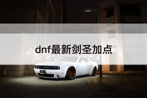 dnf最新剑圣加点