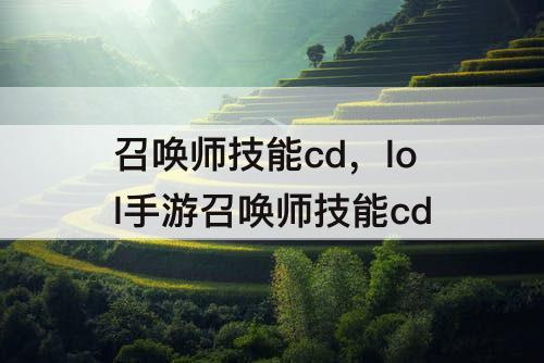 召唤师技能cd，lol手游召唤师技能cd