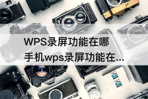 WPS录屏功能在哪 手机wps录屏功能在哪里
