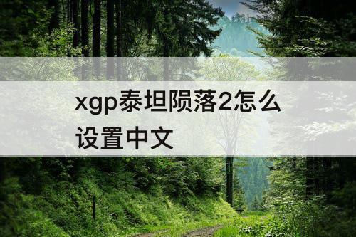 xgp泰坦陨落2怎么设置中文