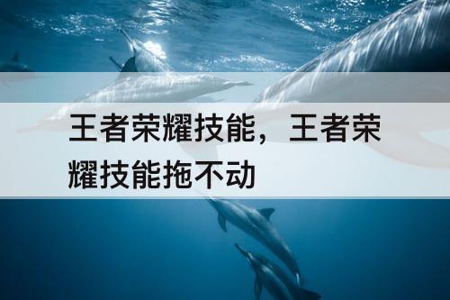 王者荣耀技能，王者荣耀技能拖不动