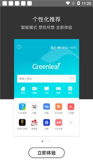 绿叶浏览器安卓版  v1.0.0图1