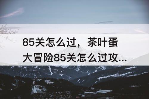 85关怎么过，茶叶蛋大冒险85关怎么过攻略教程