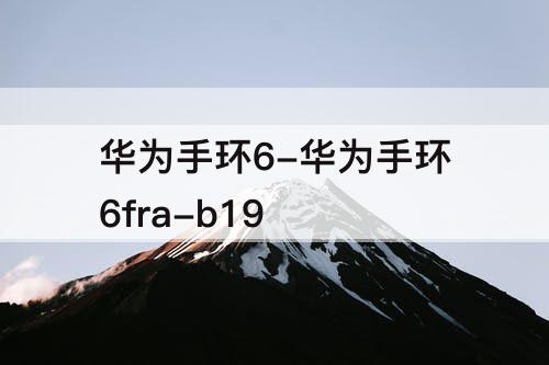 华为手环6-华为手环6fra-b19