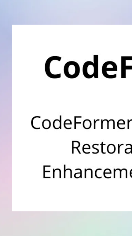 codeformer官网中文版  v1.9图1